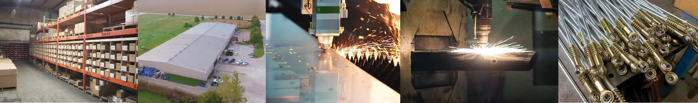 MCP warehouse, manufacturing facility, plate and tube laser cutting, and finished linkage assemblies