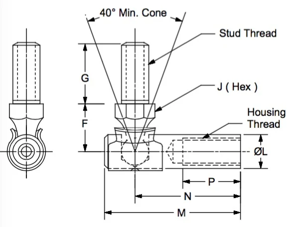 MDB-4L-4L dimension drawing 1