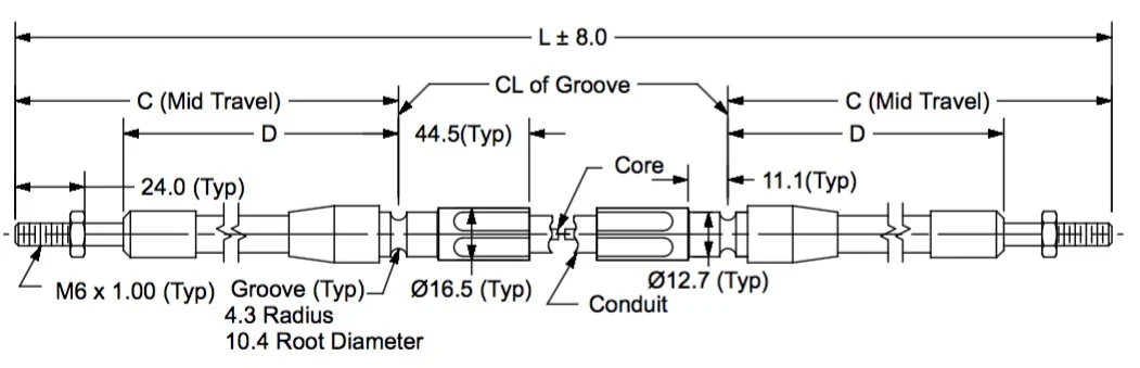 M6-1300-GV-GV-76.2 dimension drawing 1