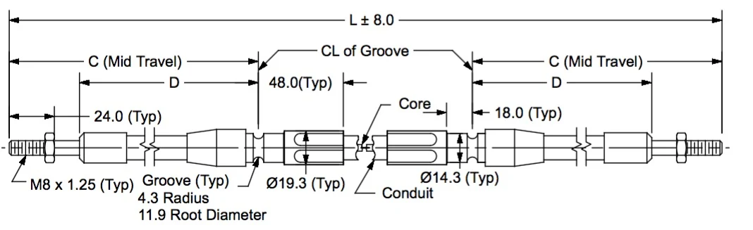 M8-6000-GV-GV-76.2 dimension drawing 1