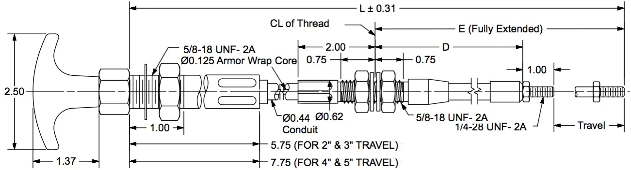 40-120-TTL-BH-2 dimension drawing 1