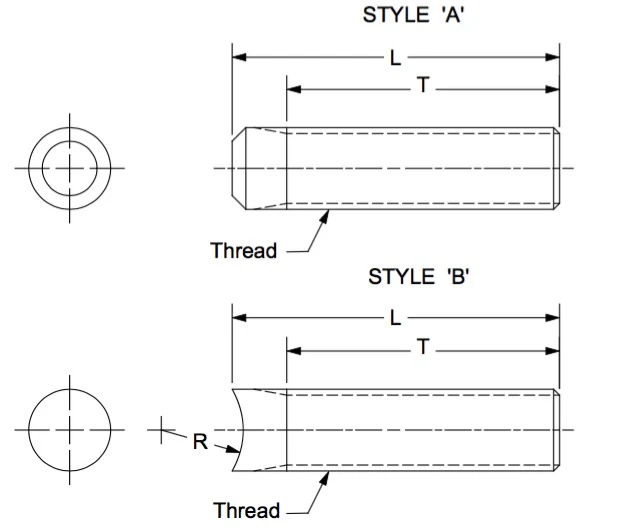 Stud-14R-3.375 dimension drawing 1