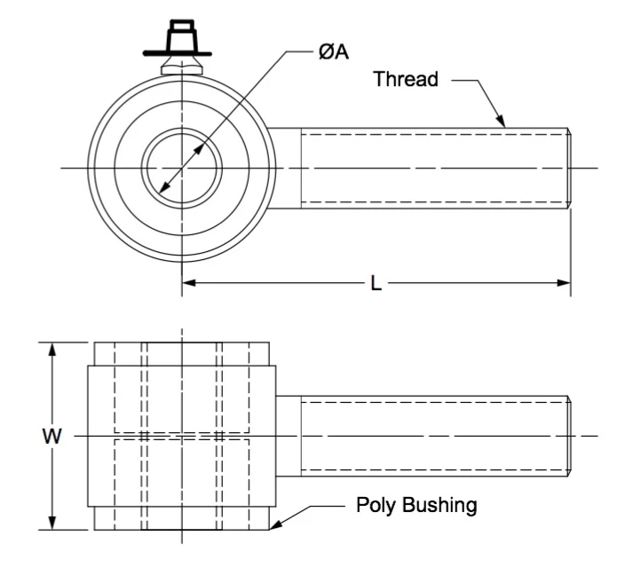 TBM-10R-08-2.00-B dimension drawing 1