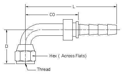HSF-SA-SW-T90S-08-08 dimension drawing 1