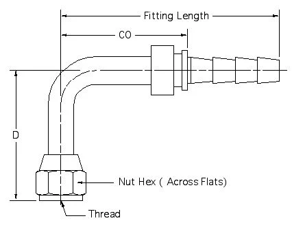 HSF-JC-SW-T90L-06-06 dimension drawing 1