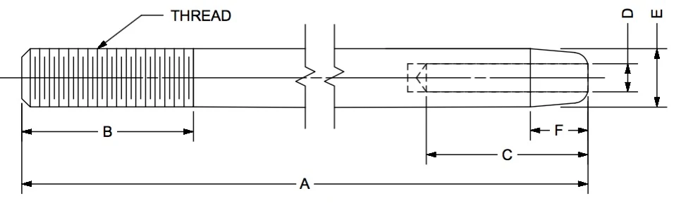 CER-30-3 (end rod) dimension drawing 1
